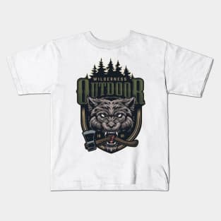 wolf artwork Kids T-Shirt